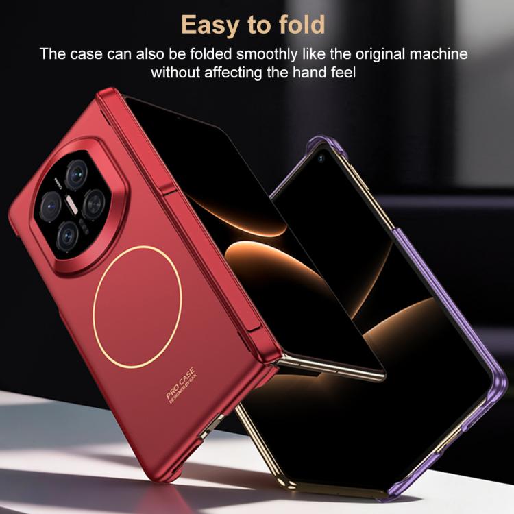 GKK Dual Center Magnetic Full Coverage Phone Case with Holder, For Huawei Mate X7