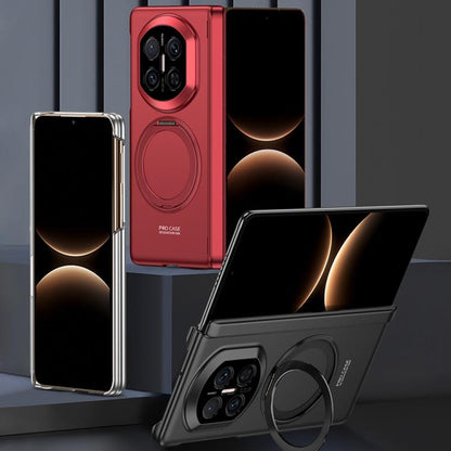 Red and black phone cases with magnetic rotating ring holder and full protection