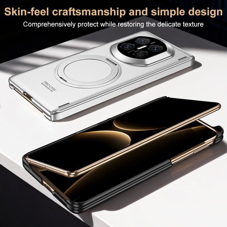 Silver phone case with camera protection and magnetic rotating ring holder