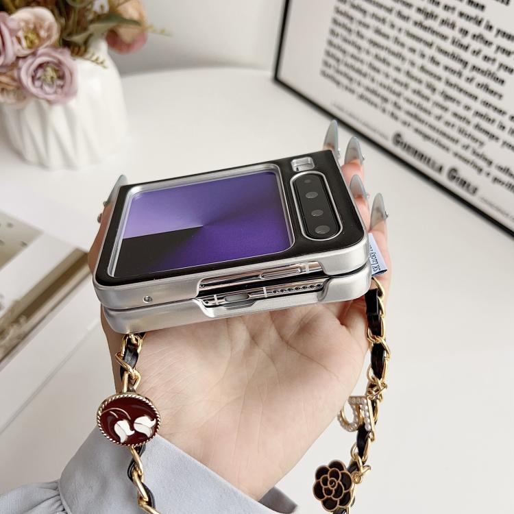 Puffer Jacket 3D Camellia Pattern Phone Case with Wrist Strap, For Huawei Pura X