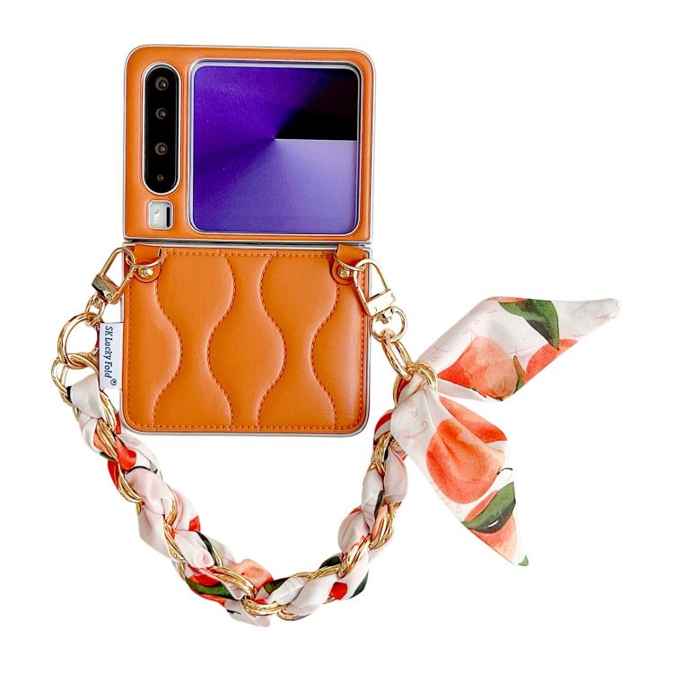 Puffer Jacket Scarf Fabric Wrist Strap Phone Case, For Huawei Pura X