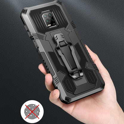 Gray rugged phone protective case with raised camera frame and reinforced bumper grips