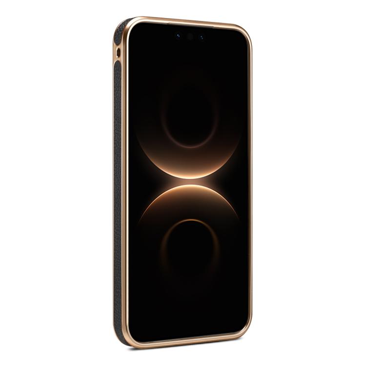 Denior A23 Magnetic Holder Electroplating Genuine Leather Phone Case, For Huawei Mate 80 Pro Max, For Huawei Mate 80 Pro / 80