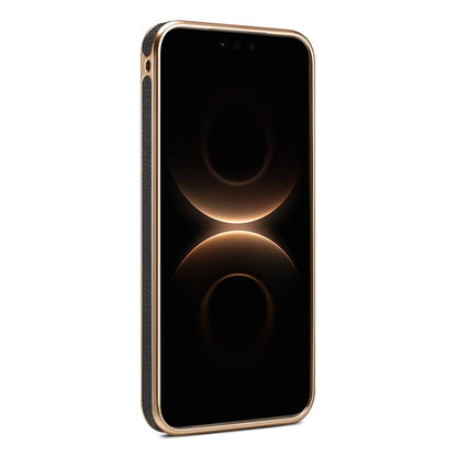 Denior A23 Magnetic Holder Electroplating Genuine Leather Phone Case, For Huawei Mate 80 Pro Max, For Huawei Mate 80 Pro / 80