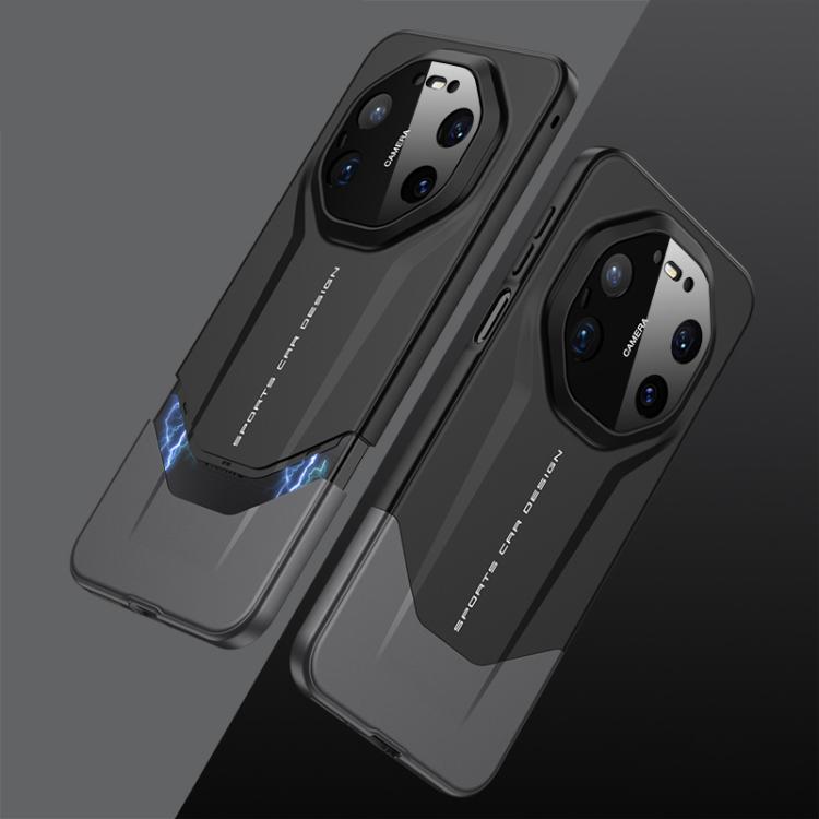 Black phone case with raised camera guards and side cutouts