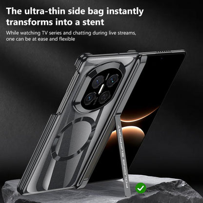 Silver phone case with magnetic ring side cover and stand, camera cutouts