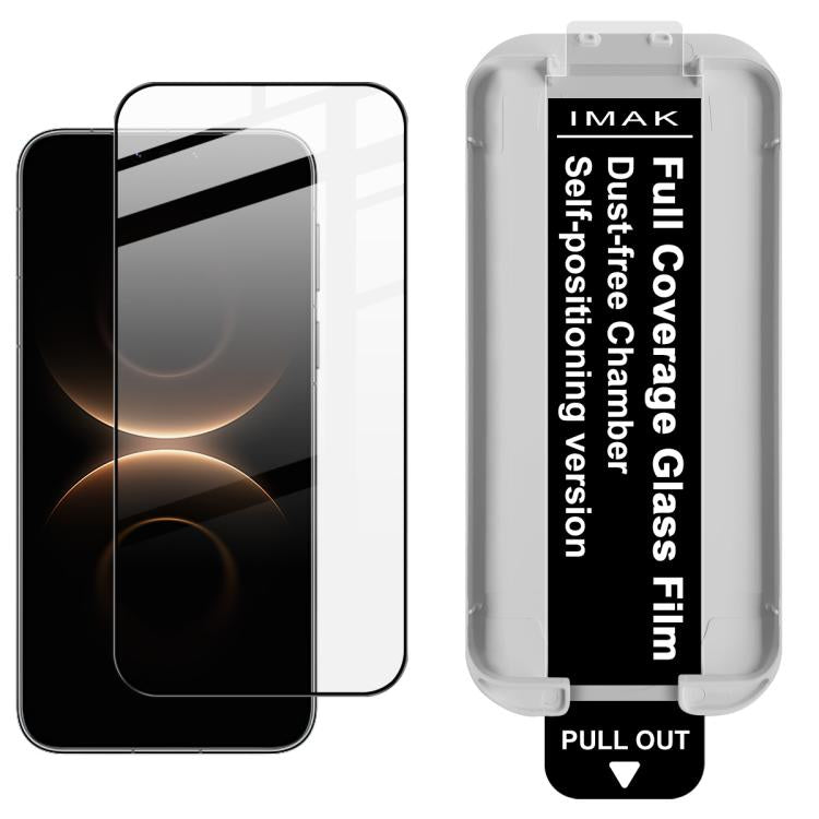 Full coverage tempered glass screen protector film over dark smartphone display