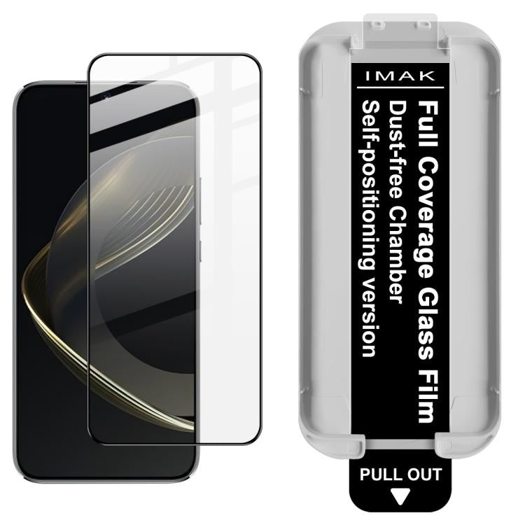 Tempered glass screen protector with IMAK pull-out applicator, dust-free chamber locator