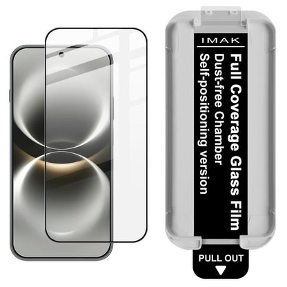 Tempered glass screen protector film with dust-free chamber locator and pull tab