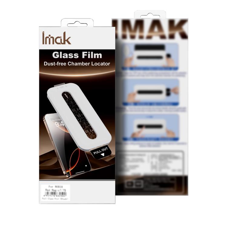 IMAK dust-free chamber locator tempered glass film, full coverage screen protector