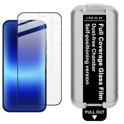 Full coverage tempered glass screen protector film over blue smartphone display