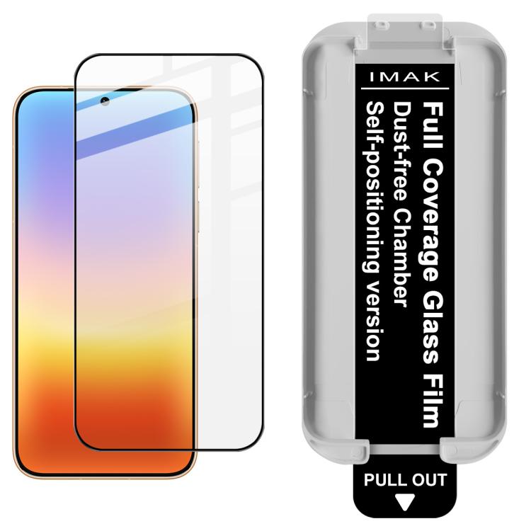 Full coverage tempered glass screen protector film over a smartphone display
