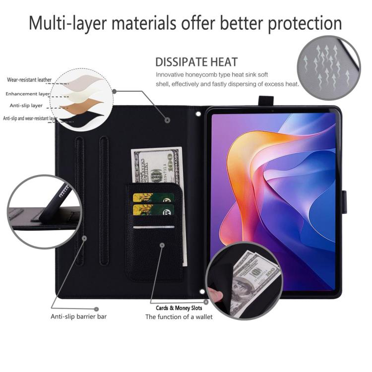 Cat Skin-feel Litchi Leather Tablet Case, For Tecno Megapad Pro 12