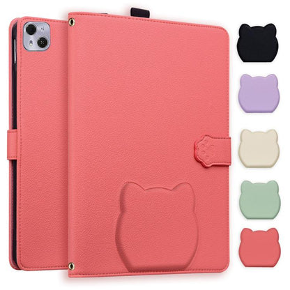 Cat Skin-feel Litchi Leather Tablet Case, For Tecno Megapad Pro 12