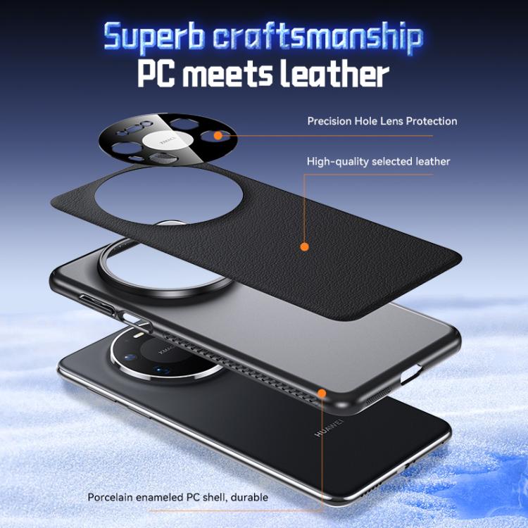 Soft Armor Cooling Plain Leather Hybrid PC Phone Case, For Huawei Mate 80 Pro Max, For Huawei Mate 80
