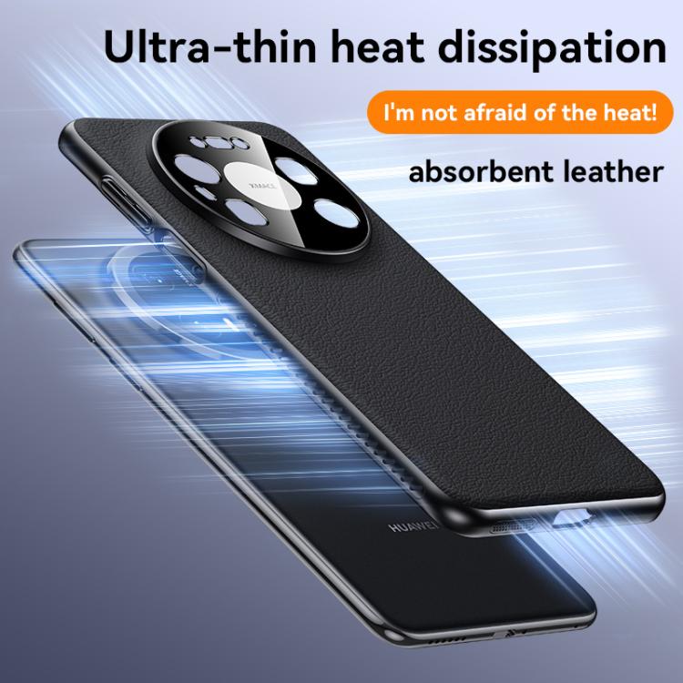 Soft Armor Cooling Plain Leather Hybrid PC Phone Case, For Huawei Mate 80 Pro Max, For Huawei Mate 80