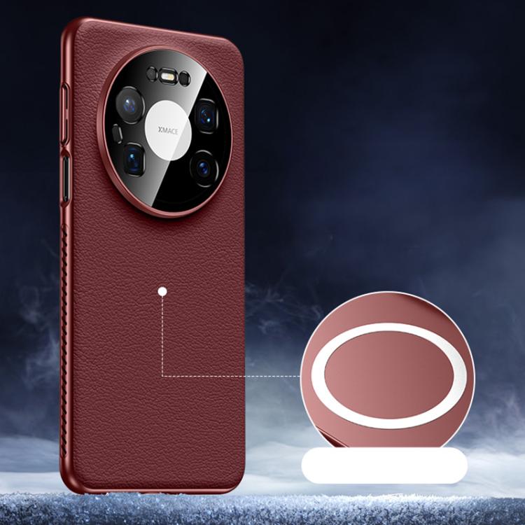 Soft Armor MagSafe Cooling Plain Leather Hybrid PC Phone Case, For Huawei Mate 80 Pro Max, For Huawei Mate 80
