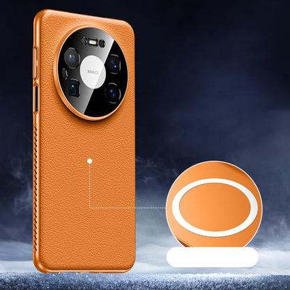 Soft Armor MagSafe Cooling Plain Leather Hybrid PC Phone Case, For Huawei Mate 80 Pro Max, For Huawei Mate 80