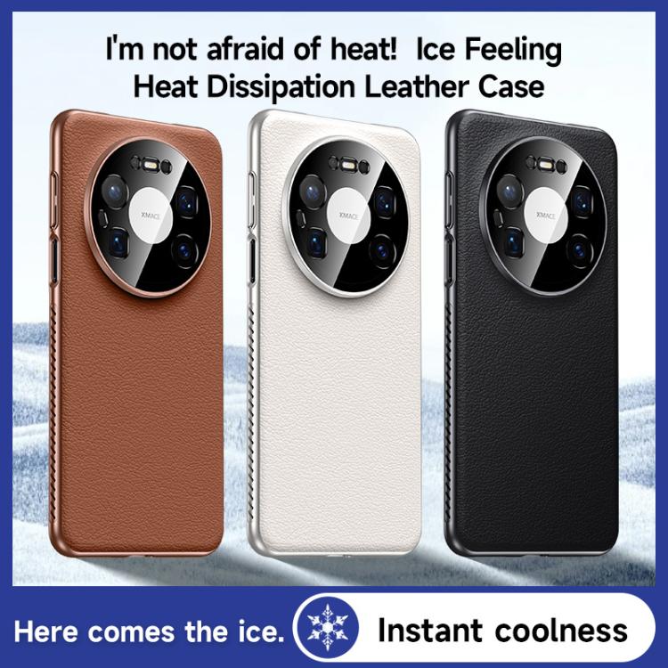 Soft Armor MagSafe Cooling Plain Leather Hybrid PC Phone Case, For Huawei Mate 80 Pro Max, For Huawei Mate 80