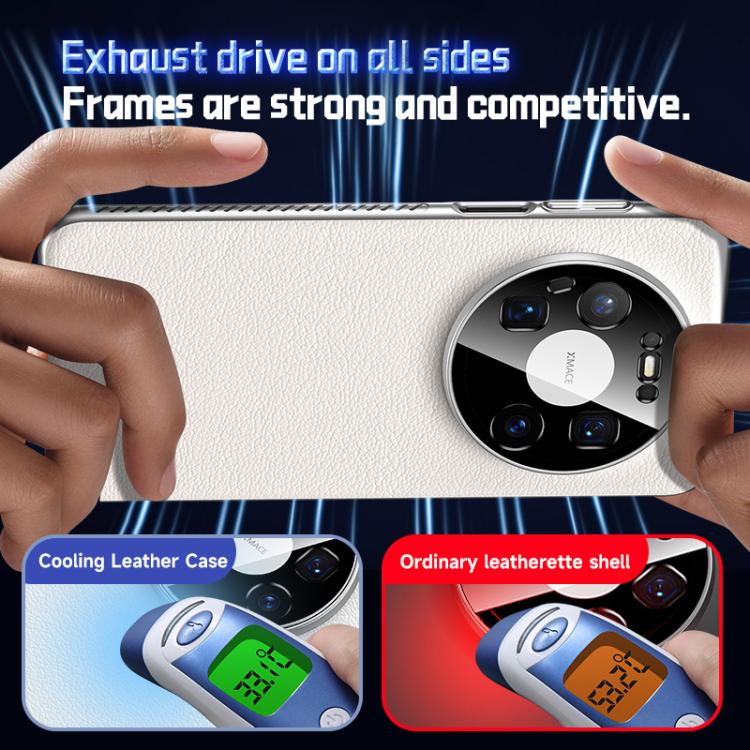 Soft Armor MagSafe Cooling Plain Leather Hybrid PC Phone Case, For Huawei Mate 80 Pro Max, For Huawei Mate 80