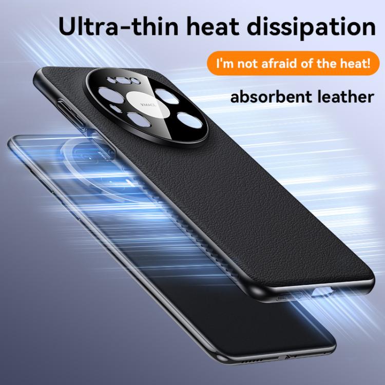 Soft Armor MagSafe Cooling Plain Leather Hybrid PC Phone Case, For Huawei Mate 80 Pro Max, For Huawei Mate 80