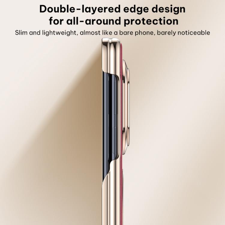Slim folding phone case edge profile showing slim double-layer protection