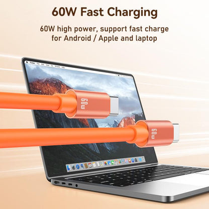 USAMS SJ784 U97 60W USB-C / Type-C to USB-C / Type-C Lanyard Fast Charging Data Cable, 30cm