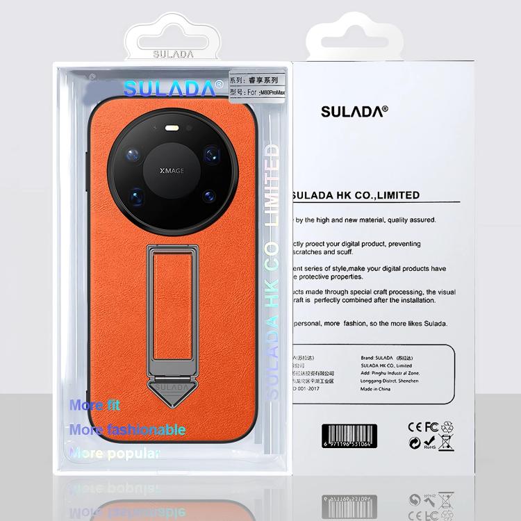 SULADA Wristband Hidden Metal Holder Faux Leather Phone Case, For Huawei Mate 80 Pro Max, For Huawei Mate 80 / Mate 80 Pro