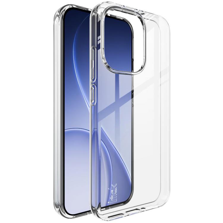 Clear shockproof TPU phone case with camera lens opening and side button cutouts