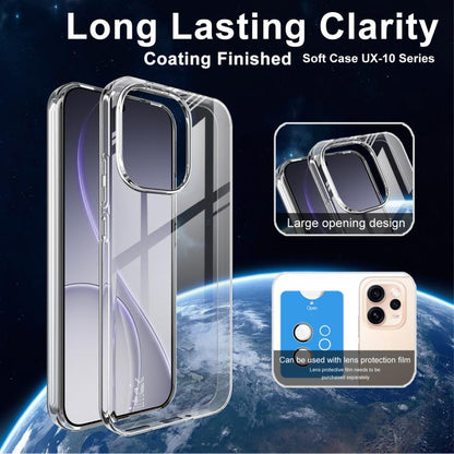 Clear TPU phone case with large camera opening and raised screen and camera protection