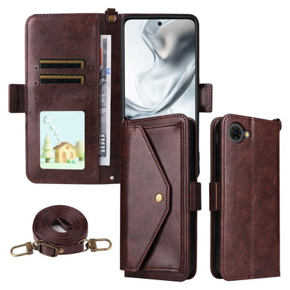 Burgundy cowhide leather crossbody phone wallet case with card slots and shoulder strap