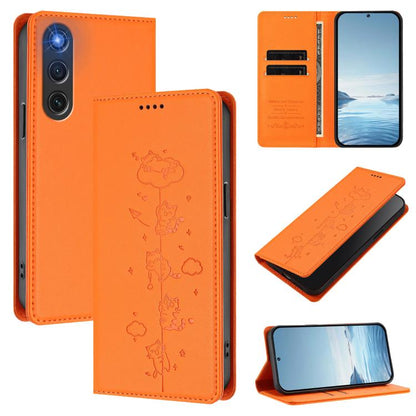 Cute Cats Embossed Magnetic RFID Vegan Leather Phone Case, For ZTE nubia Red Magic 10 Air, For ZTE Kantan Sumaho 4 A402ZT, For ZTE Blade V60 4G / Axon 60 4G, For ZTE Blade A35e 4G, For ZTE nubia Neo 3 GT 5G, For ZTE nubia Focus 2 5G, For ZTE nubia Musi...