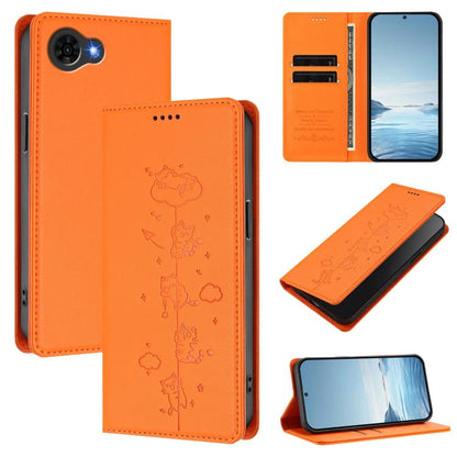 Cute Cats Embossed Magnetic RFID Vegan Leather Phone Case, For ZTE nubia Neo 5 5G, For ZTE nubia Neo 5 GT 5G, For ZTE Optus X Value 5G, For ZTE Optus X Pro 2 5G, For ZTE nubia RedMagic 11 Air, For ZTE A75 Pro / Telstra T-Elite 5G, For ZTE nubia S2 504Z...