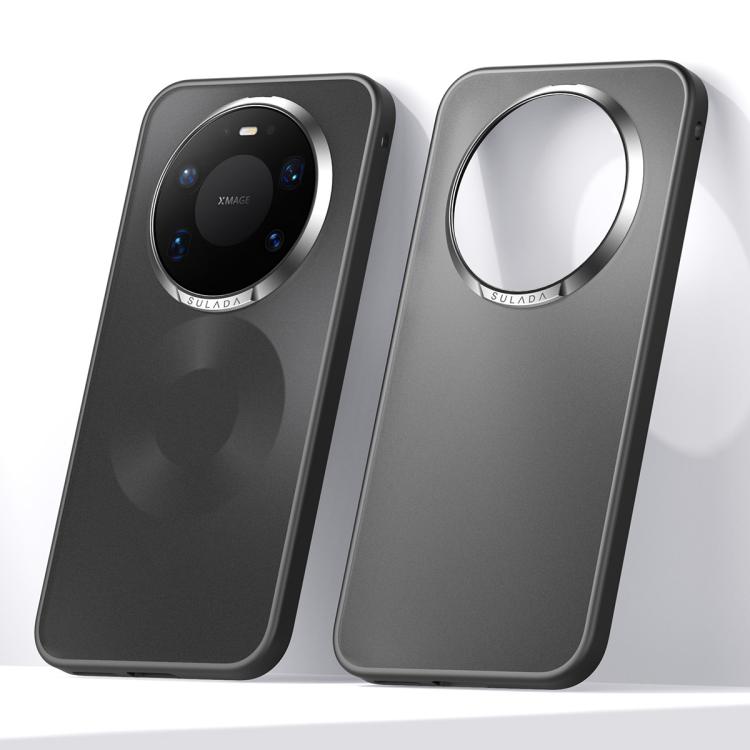 Matte shockproof phone cases, dark grey and grey, camera cutout with raised lip