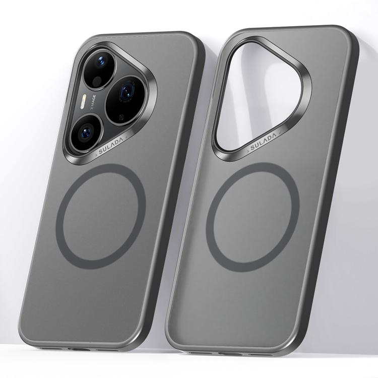 MagSafe hybrid phone case, light sand color, back view with camera cutouts and magnetic ring