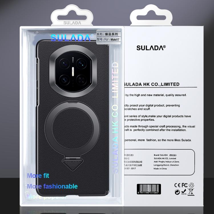 Black MagSafe magnetic holder phone case in retail box packaging, ring visible