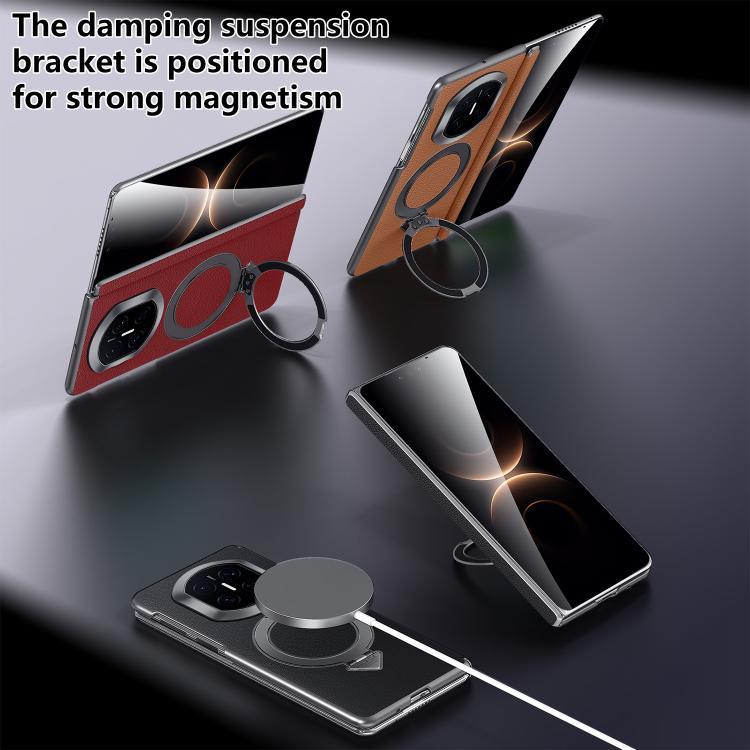 MagSafe magnetic ring phone case in red and orange with camera cutouts