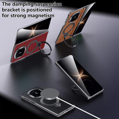 MagSafe magnetic ring phone case in red and orange with camera cutouts