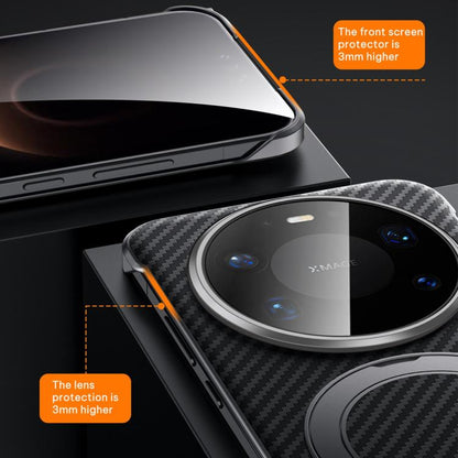 Black Kevlar-textured phone case with raised camera lens protection