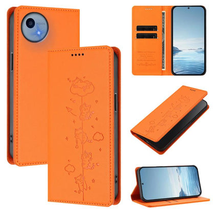 Cute Cats Embossed Magnetic RFID Vegan Leather Phone Case, For Sharp Aquos wish6, For Sharp Aquos R11, For Sharp Aquos Sense10 / Sense9, For Sharp Aquos R10, For Sharp Aquos Wish5, For Sharp Basio Active3, For Sharp Aquos Sense9 Plus                   ...