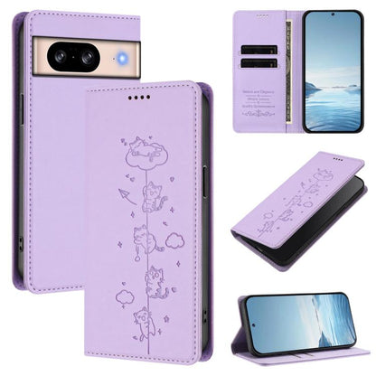 Cute Cats Embossed Magnetic RFID Vegan Leather Phone Case, For Google Pixel 11 Pro XL, For Google Pixel 11 Pro / Pixel 11, For Google Pixel 10a, For Google Pixel 10 Pro XL / Pixel 9 Pro XL, For Google Pixel 10 / 10 Pro / Pixel 9 / 9 Pro                ...