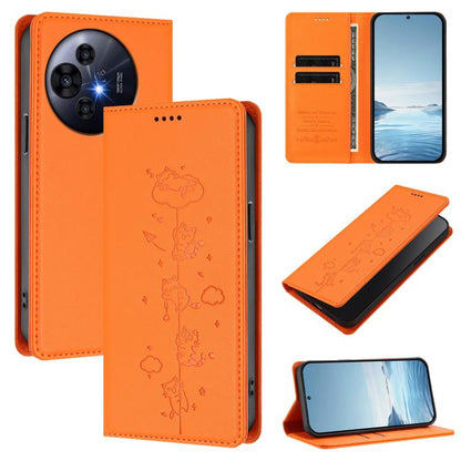 Cute Cats Embossed Magnetic RFID Vegan Leather Phone Case, For TCL K70 4G / K70 Power 4G, For TCL NxtPaper 70 Pro 5G, For TCL K32 5G / K33 5G, For TCL NxtPaper 60 Ultra 5G, For TCL 60 SE NxtPaper 5G, For TCL 50 LE / TCL K23 / TCL K24                   ...