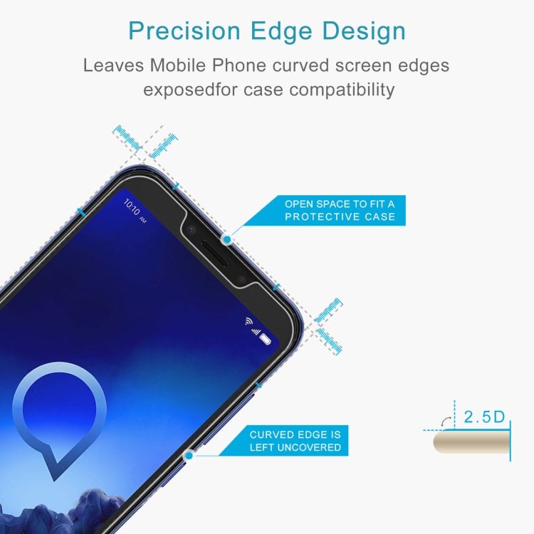 Tempered glass phone screen protector with precision cut curved-edge fit
