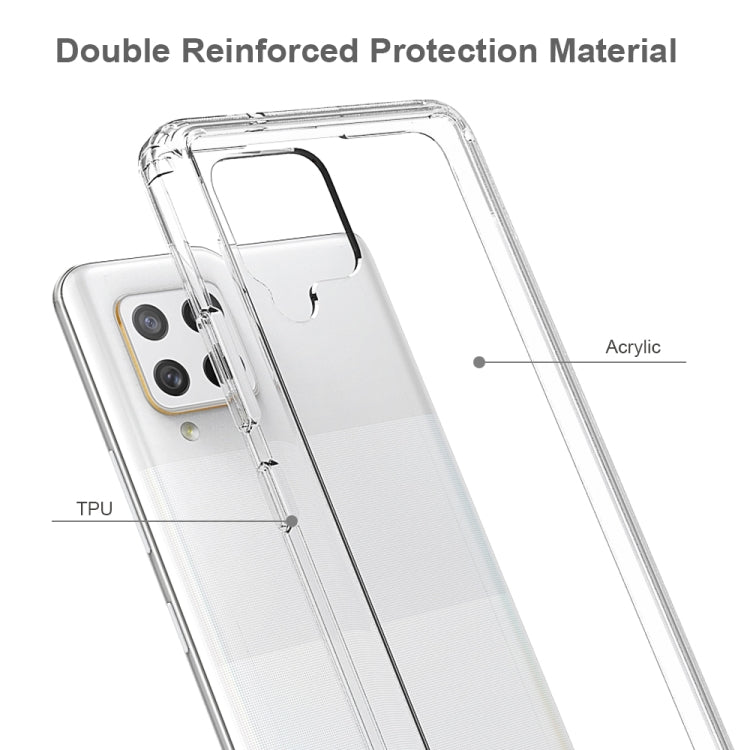 Clear dual-layer phone case with TPU and acrylic panels around the edges