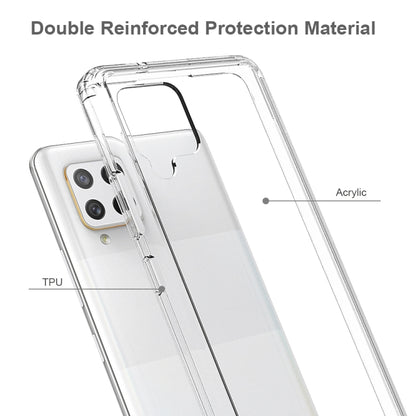 Clear dual-layer phone case with TPU and acrylic panels around the edges