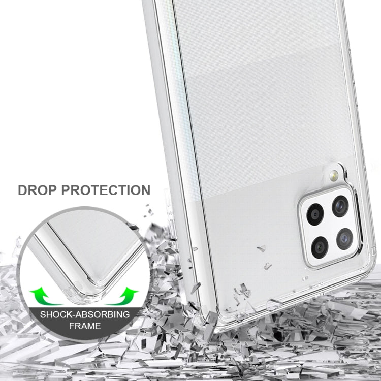 Clear protective phone case with shock-absorbing corners and camera opening
