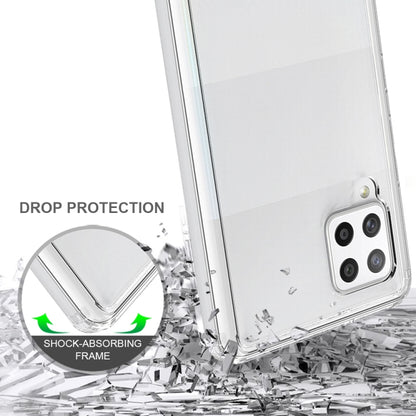 Clear protective phone case with shock-absorbing corners and camera opening
