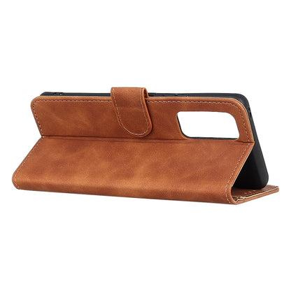 KHAZNEH brown horizontal flip wallet case for phone with kickstand viewing