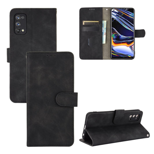 PU leather magnetic flip phone case, black with card slots and holder