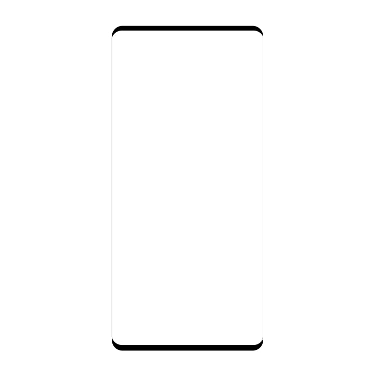 Tempered glass screen protector sheet with curved edges and a glossy, clear finish
